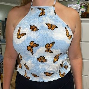 Butterfly halter top